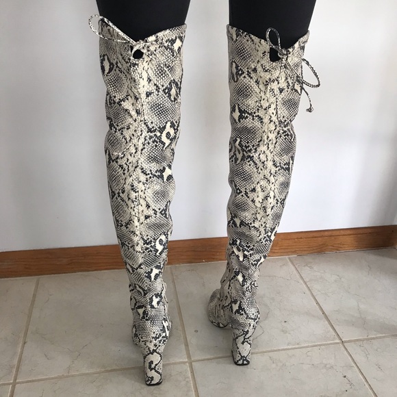 Snakeskin Stefni Over The Knee Boot 